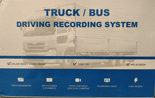 SCHOOL BUS COMPLETE DVR SYSTEM WITH TWO CAMERAS AND 7 INCH SCREEN