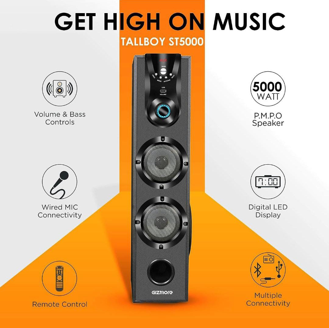 *GIZMORE ST5000 50W Bluetooth Tower Speaker